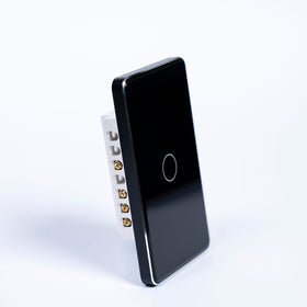 OSH 1 Gang Smart Light Switch black face black frame side view