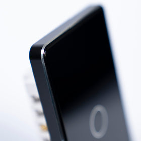 OSH 1 Gang Smart Light Switch black face black frame detail view