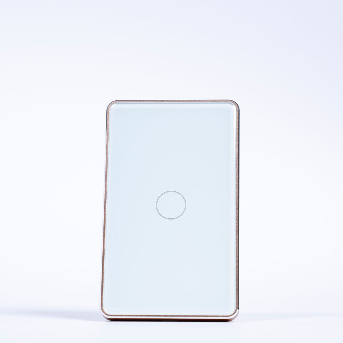 OSH 1 Gang Smart Light Switch white face gold frame front view