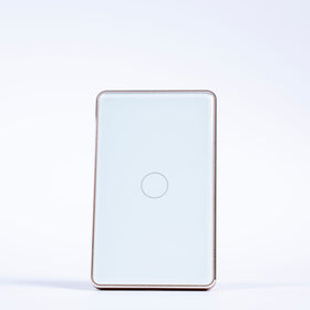 OSH 1 Gang Smart Light Switch white face gold frame front view