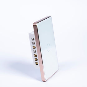 OSH 1 Gang Smart Light Switch white face gold frame side view