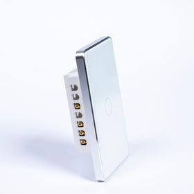 OSH 1 Gang Smart Light Switch white face silver frame side view